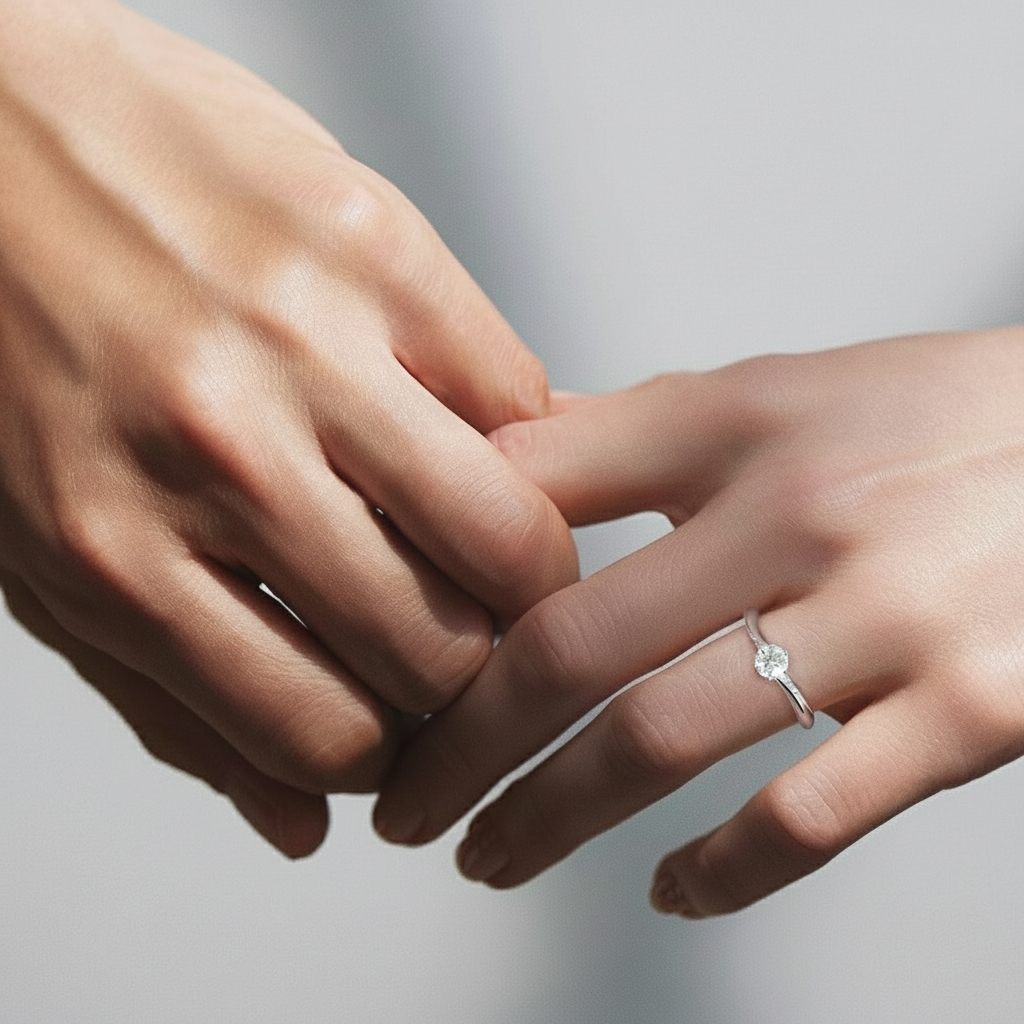 Promesse d’Amour – Bague Argent 925 & Pierre Moissanite