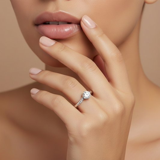 Promesse d’Amour – Bague Argent 925 & Pierre Moissanite