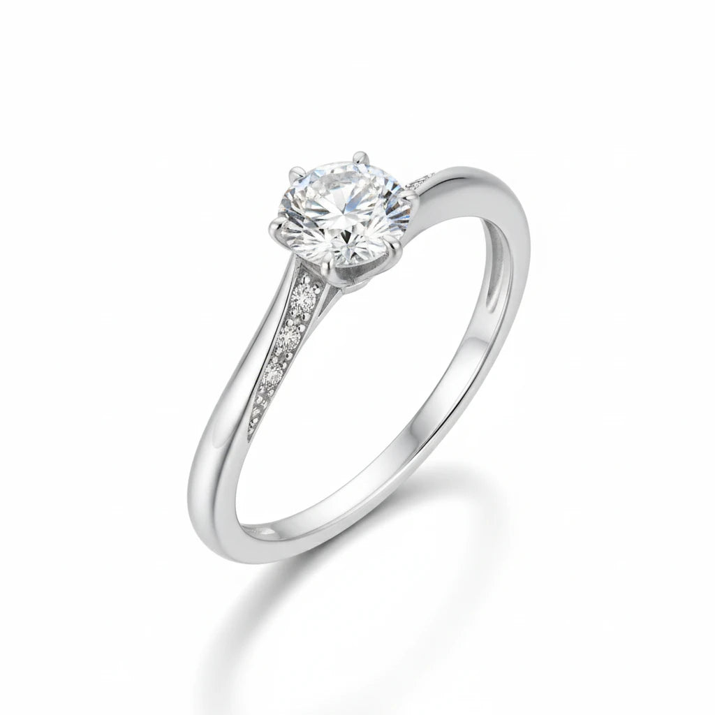 Promesse d’Amour – Bague Argent 925 & Pierre Moissanite